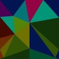 Rainbow vector blurry hexagon template