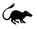 Purgatorius - extinct prehistoric primate - ancestor of apes and humans - silhouette stock illustration for logo or pictogram. Pur