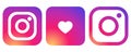 Instagram logo with vector EPS 10 file. Rounded corner Colored icon for web.