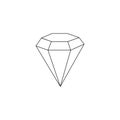 Dimond jewelry icon. line icon. outline