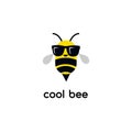 Honey bee bug wear sunglasses Royalty Free Stock Photo