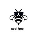 Honey bee bug wear sunglasses Royalty Free Stock Photo