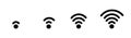 Wifi icon. wi-fi signal black wireless icons set Royalty Free Stock Photo