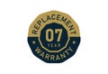 7 year replacement warranty, Replacement warranty images