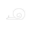 Snails animals line drawing. Vector