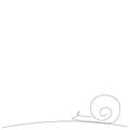 Snails animals line drawing. Vector