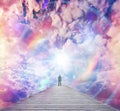 Soul journey, divine angelic guidance, portal to another universe, light being, unity wallpaper