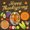 Happy thanksgiving celebration festival banner