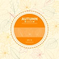 Autumn brochure design, vector background with Leafs.