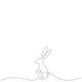 Easter bunny background with eggs drawing. Vector illustrationEaster bunny background with eggs draw. Vector illustration