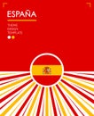 Espana Spain Translation Nation Patriotic theme, vector illustration, Spanish Flag colors.