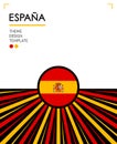 Espana Spain Translation Nation Patriotic theme, vector illustration, Spanish Flag colors.