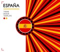 Espana Spain Translation Nation Patriotic theme, vector illustration, Spanish Flag colors.