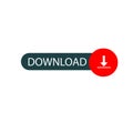 Download icon, install symbol. Modern, simple flat