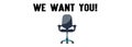 Office chair with we want you message colorful