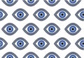 Seamless pattern blue evil eye vector
