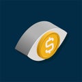 Show money - Isometric 3D illustration.