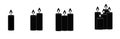 Candle icons. Simple illustration set of Candle Royalty Free Stock Photo