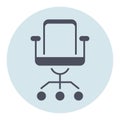 Flat glyph icons for chair.