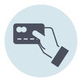 Flat glyph icons for card payment.