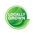 Locally grown stamp - eco-friendly emblem Royalty Free Stock Photo