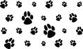 Vector dog paw print on white Royalty Free Stock Photo