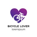 Bicycle Lover logo or symbol template design