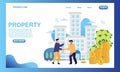 Webaproperty invesment for landing page concpet property invesment illustration