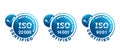 ISO certified emblems set Royalty Free Stock Photo