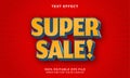 Super sale text effect and style Royalty Free Stock Photo