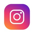 Squared colored round edges instagram logo icon