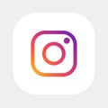 Squared colored round edges instagram logo icon Royalty Free Stock Photo
