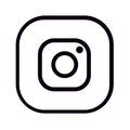 High resolution image of black & white Instagram icon Royalty Free Stock Photo