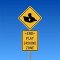 The end of playground zone Royalty Free Stock Photo