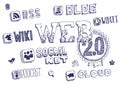 Web 2. 0 doodles Royalty Free Stock Photo