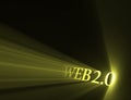 Web 2.0 version sign light flare Royalty Free Stock Photo