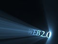 Web 2.0 version sign light flare Royalty Free Stock Photo