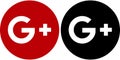 Google plus logo icon on white background