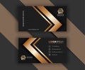 ID card for business with color gold adn black Royalty Free Stock Photo