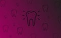 Black tooth logos in pink background illustration