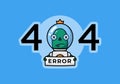 Alien with 404 error sign Royalty Free Stock Photo
