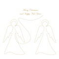 Christmas card. Christmas angel illustration Royalty Free Stock Photo