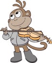Funny Monkey playing a Violin