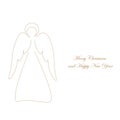 Christmas card. Christmas angel vector Royalty Free Stock Photo