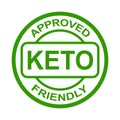 Keto approved friendly stamp. Ketogenic diet.