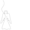 Christmas angel on white background