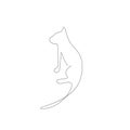 Cat on white backhround. Vector