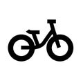 Simple bike line outline vector icon illustration design