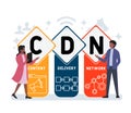 CDN - Content Delivery Network  acronym, business concept. Royalty Free Stock Photo