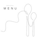 Restaurant menu backgroune with spoons. Vector